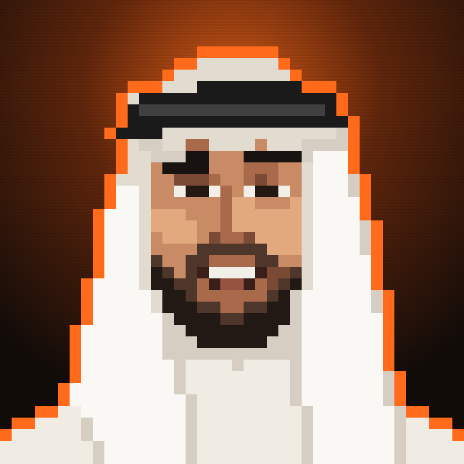 Mohammad J. Bakr · pixel portrait